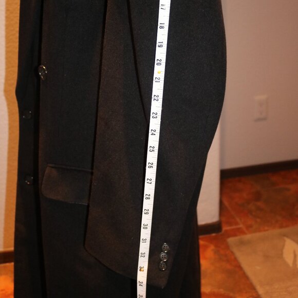 Ron Chereskin Cashmere Blend Italy Size 46 Gray Long Coat Men Formal - Picture 9 of 15
